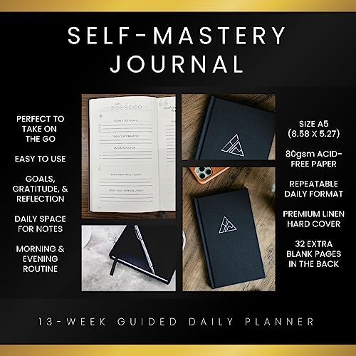 Self-Mastery Journal for Men - Gratitude Journals – 5 Minute Journal - Reflection Manifestation Journals for Mindfulness – Self Care Journal – Goal/Guided Gratitude Journal for Women & Men - Image 3
