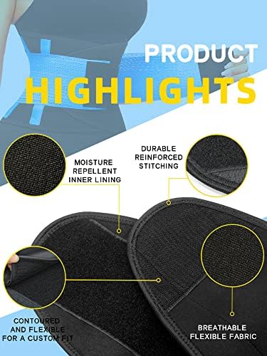 KOOCHY Waist Trainer for Women - Waist Trimmer Back Support Belt Sweat Wrap for Weight Loss Workout Fitness Gym Sport - Image 5