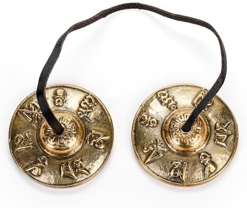 Foraineam Tingsha Cymbals Meditation Chime Bells, 2.5 Inch Brass Tibetan Tingsha Bells Relaxation Musical Instruments for Mindfulness, Chakra Healing, Stress Relief, Sound Awakening, Yoga Meditation - Image 6