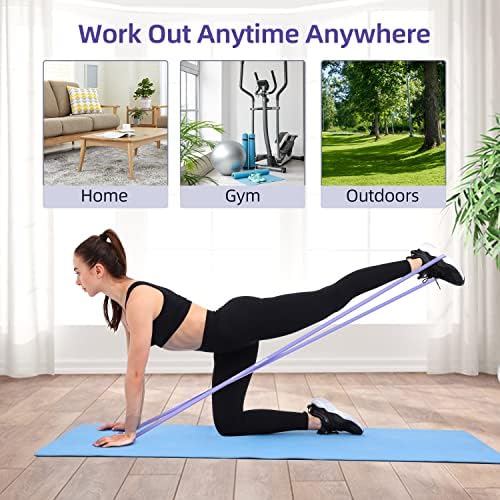 Resistance Bands Workout Set: 5 Levels Pull Up Assist Bands 5-130lb with Handles & Door Anchor - Image 7