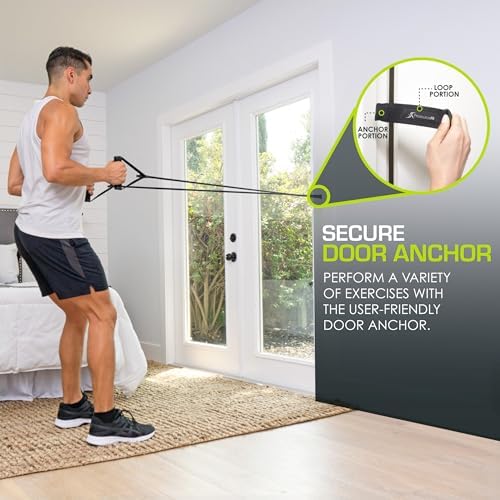 ProsourceFit Single Stackable Resistance Bands with Door Anchor and Exercise Guide, 8-12 LB, Heavy Duty Fitness Tube for Full-Body Exercises and Home Workouts - Image 5