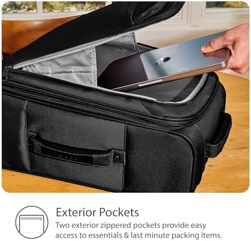 Travelpro Tourlite Softside 21" Expandable Luggage with 4 Spinner Wheels, Lightweight Suitcase, Carry-On, Black - Image 3