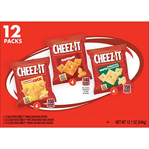 Cheez-It Cheese Crackers, Baked Snack Crackers, Lunch Snacks, Variety Pack, 12.1oz Box (12 Packs) - Image 9