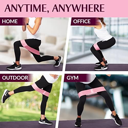 Gymbee Premium Resistance Bands for Working Out - Exercise Bands to Workout Glutes, Thighs & Legs - No Slip Cloth Booty Bands for Gym & Home Fitness, Yoga, Strength & Pilates for Men/Women - 3 Levels - Image 5
