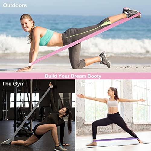 Resistance Bands with Handles,Pull Up Bands Fabric Long Resistance Bands Set of 10 Long Workout Bands with Door Anchor, Handles, Exercise Bands for Working Out, Weight Training - Image 5