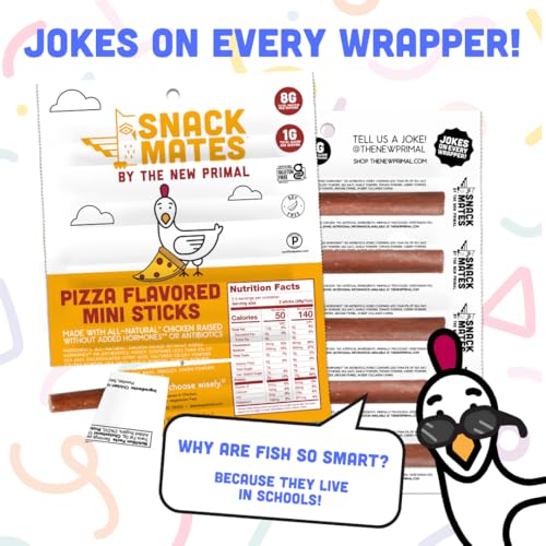 Snack Mates by New Primal Sampler Three Flavor Pack, Mini Chicken Sticks, High Protein and Low Sugar Kids Snack, Certified Gluten Free, Soy Free, Certified Paleo, Lunchbox Friendly, 15 Count - Image 5