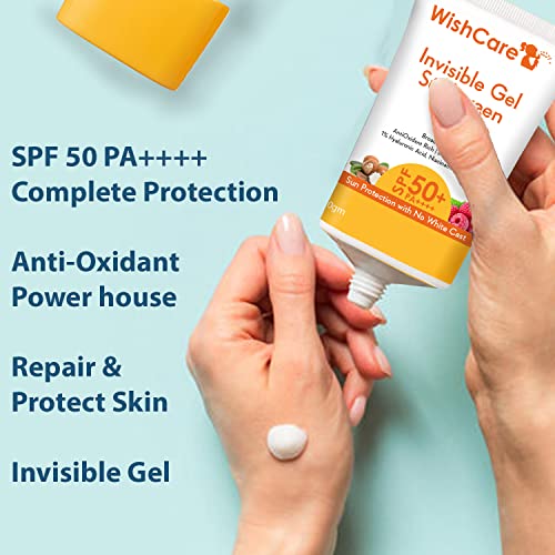 Invisible Gel Sunscreen SPF 50+ PA++++ For Oily and Dry skin - Light Weight Oil Free Gel Sunscreen 50g - Image 4