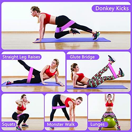 Fabric Resistance Bands for Working Out, 5 Levels Booty Bands for Women Men, Cloth Workout Bands Resistance Loop Exercise Bands for Legs Butt at Home Fitness, Yoga, Pilates - Image 3