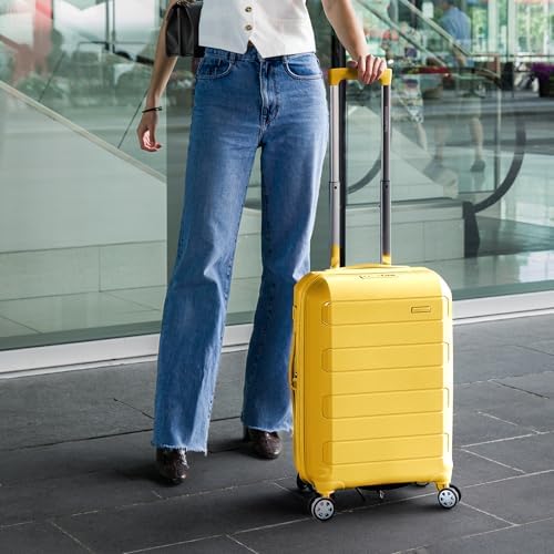 Traveler's Choice Pagosa Indestructible Hardshell Expandable Spinner Luggage, Yellow, 30" Large - Image 3