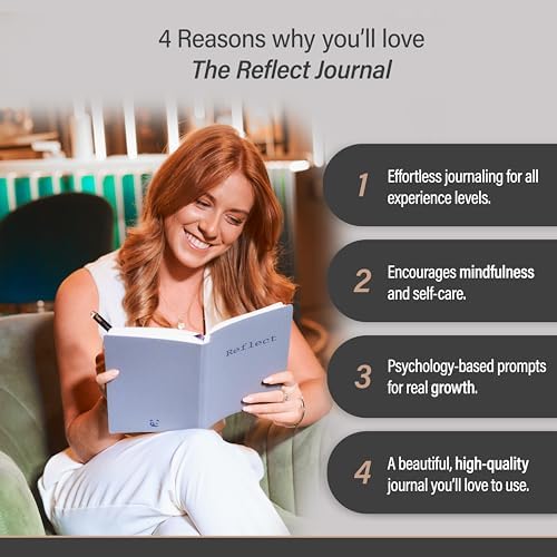 MindPanda Reflect Journal - The Ultimate Guided Journal with Daily Prompts For Gratitude, Mindfulness & Daily Reflection - Mood Tracker & Gratitude Log for Happiness & Self Care. Premium Non-Bleed - Image 5