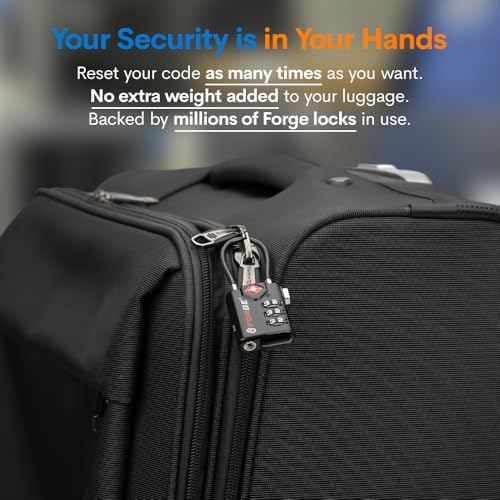 TSA Approved Cable Luggage Locks, Re-settable Combination with Alloy Body - Image 6