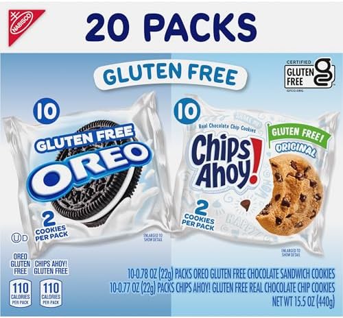 OREO Chocolate Sandwich Cookies & CHIPS AHOY! Chocolate Chip Cookies Gluten Free Cookies Variety Pack, 20 Snack Packs - Image 13