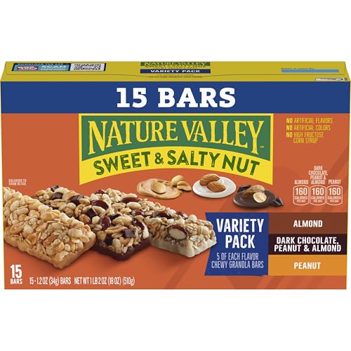 Nature Valley Sweet and Salty Nut Granola Bars, Variety Pack, 15 Bars, 18 oz - Image 3