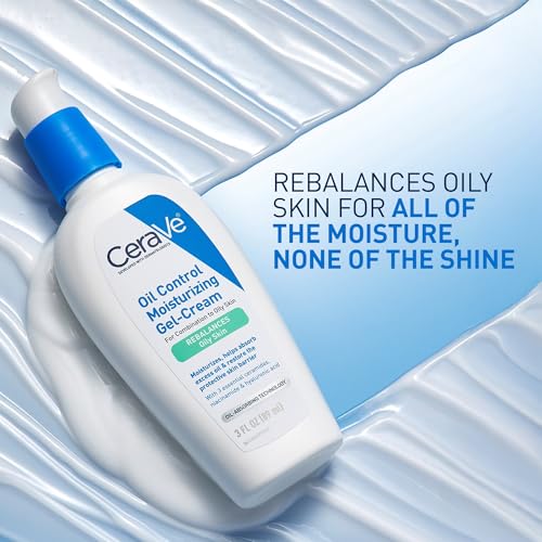 CeraVe Oil Control Moisturizing Gel-Cream, Face Moisturizer for Oily Skin, Niacinamide, Hyaluronic Acid & Oil Absorbing Technology To Rebalance Oily Skin, Non-Comedogenic, Fragrance Free & Oil-Free - Image 2