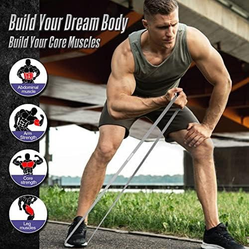 Resistance Band Pull Up Assistance Bands,Set of 5 Resistance Heavy Duty Exercise Stretch Fitness Bands for Stretching Power Lifting Workout Training with Instruction Guide - Image 3