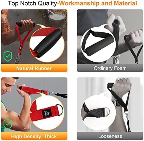 BOB AND BRAD Resistance Bands, Resistance Bands Set for Workout Stackable Up to 125-150 lbs, Exercise Bands with Door Anchor, Ankle Straps, Handles and Carry Case for Strength, Yoga, Gym for Men and Women - Image 4