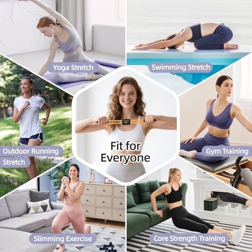 Figure 8 Resistance Bands with Handles for Women Men, Exercise Bands for Back, 8 Shaped Resistance Bands for Arms, Shoulder, Leg Stretching, Physical Therapy, Yoga, Pilates, Home Gym Workout Equipment - Image 5