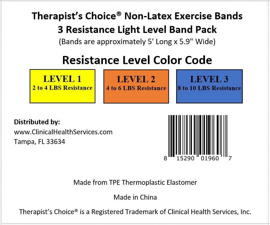Therapist’s Choice® Professional Non-Latex Resistance Bands for Upper and Lower Body Exercise Workouts, Physical Therapy, Lower Pilates, and Rehab, 25 Yard (75 Feet) Roll Bulk Roll - Image 3