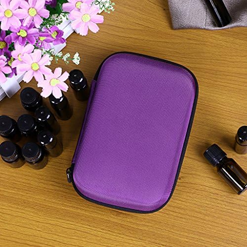Hipiwe Hard Shell Essential Oil Carrying Case Holds 12 Bottles (Can hold 5ml, 10ml, &10ml Rollers) Travel Size Essential Oils Bag Organizer Perfect for Essential Oils Bottle (Purple) - Image 9