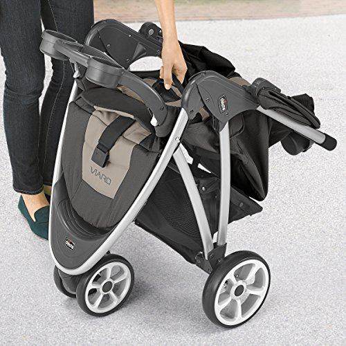 Chicco Viaro Quick-Fold Stroller - Graphite | Grey - Image 3