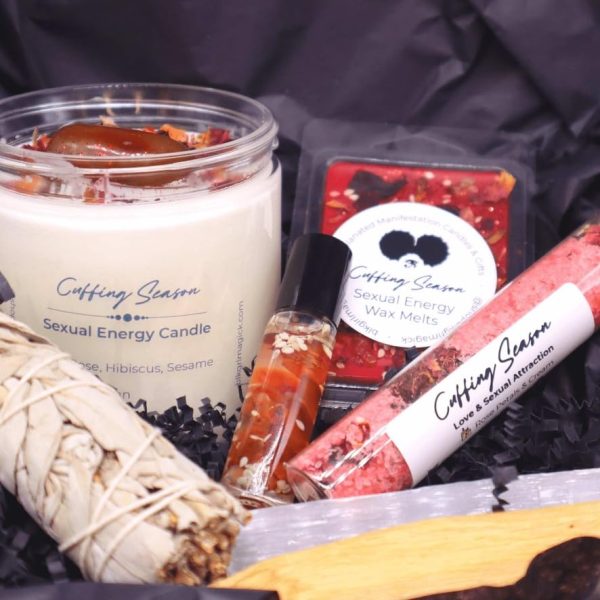 BlkGrlMagick Love Manifestation Carnelian Crystal Candle for Love Attraction, Relationship Goals, Marriage, Twin Flame Connection, Love Spells, Smoky Rose Scented Natural Herb Magick (4oz Tin) - Image 4