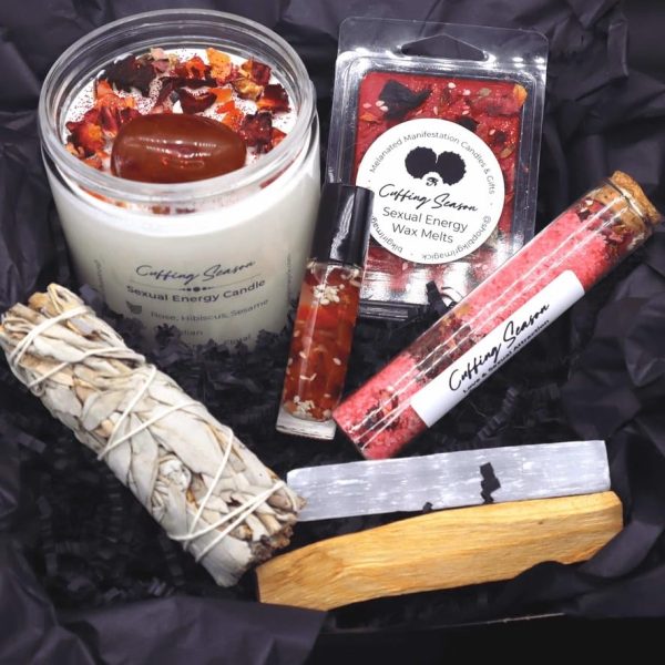 BlkGrlMagick Love Manifestation Carnelian Crystal Candle for Love Attraction, Relationship Goals, Marriage, Twin Flame Connection, Love Spells, Smoky Rose Scented Natural Herb Magick (4oz Tin) - Image 9
