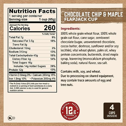 Kodiak Cakes Protein Pancake On The Go Flapjack Cups Mix; Buttermilk, Chocolate Chip, & S’mores Variety Pack - Image 3